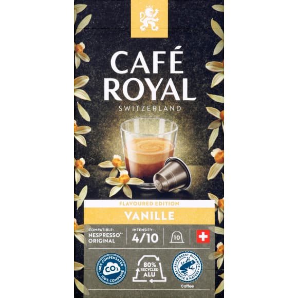 Café royal Vanilla, capsules aluminium, intensity 4/10