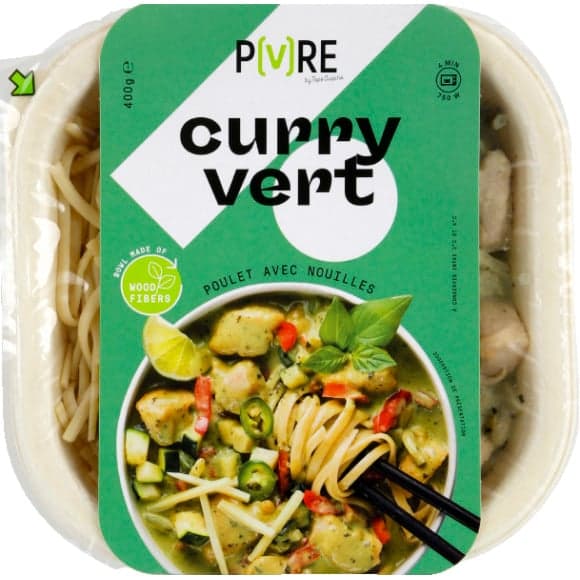Pure poulet curry vert