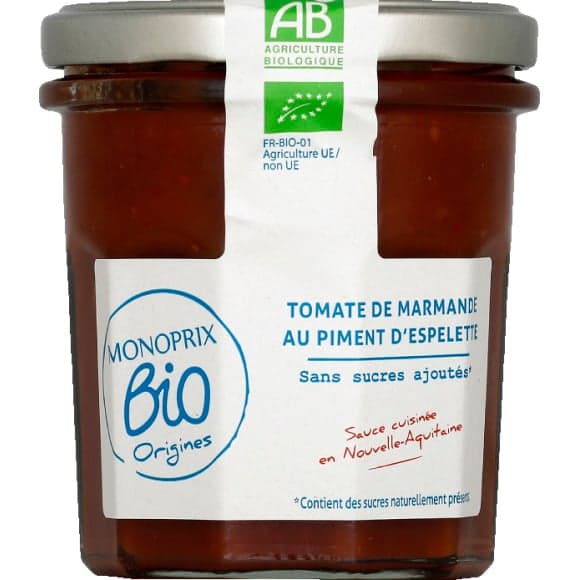 Sauce tomate de Marmande au piment d Espelette bio