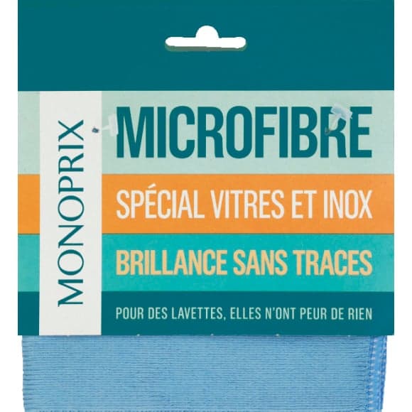 Microfibre spécial vitres et inox
