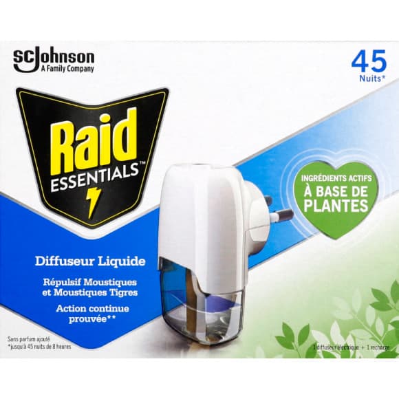 Essential électrique liquide répulsif moustiques 1 diffuseur45 n uits