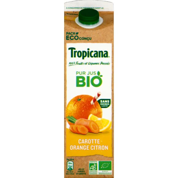 Tropicana bio carotte orange citron