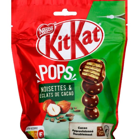 Kitkat Pops Noisettes, éclats de cacao
