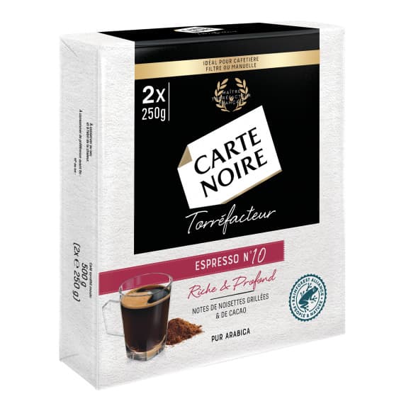 Café pur arabica Espresso n°10 notes de noisettes & cacao