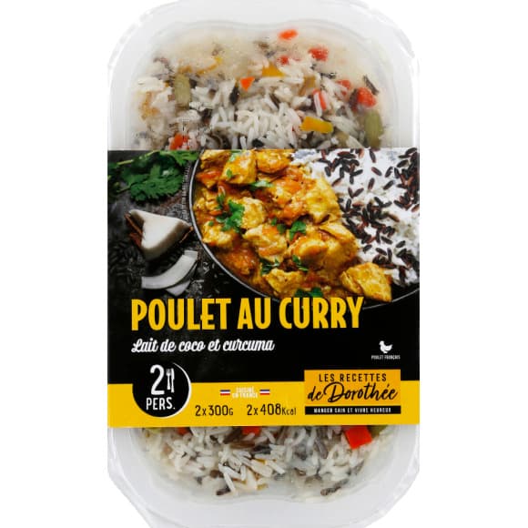 Les recettes de dorothée poulet au curry et riz bazmati