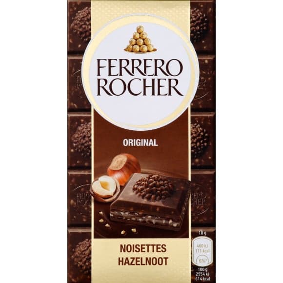 Ferrero rocher tablette chocolat lait noisettes