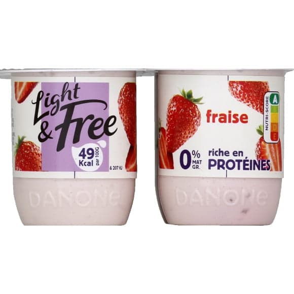 Light&free 0% fraise 4x125g