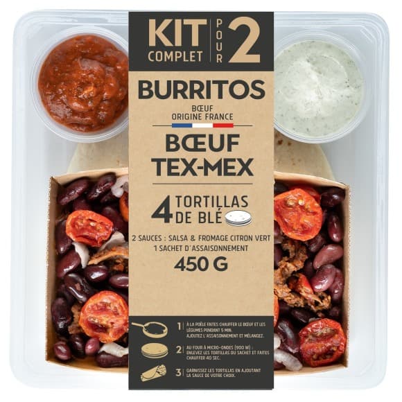 Mix buffet kit burritos boeuf origine france boeuf tex-mex