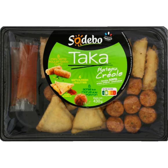 Sodebo plateau creole taka 430g + sauces