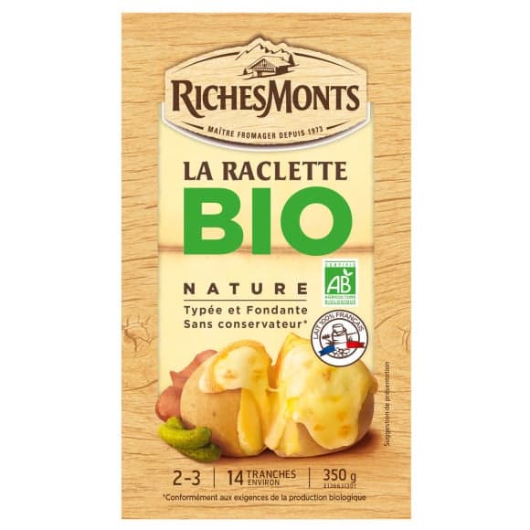 Richesmonts raclette bio 350g