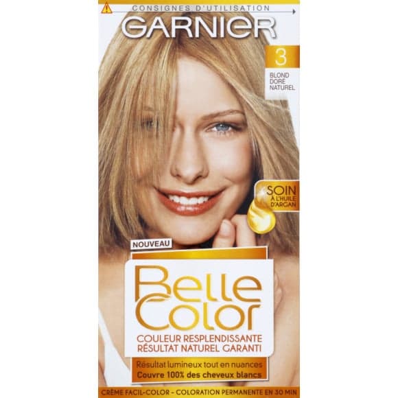 Crème facil-color, résultat naturel garanti, coloration permanente, 3 blond doré