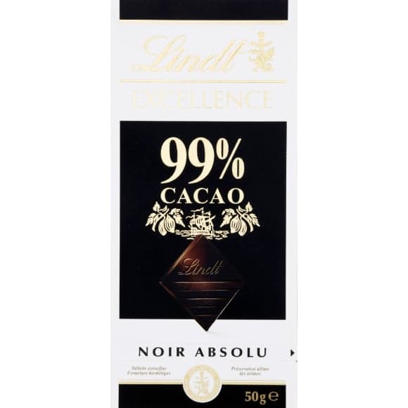 Chocolat noir absolu extra fin 99% cacao