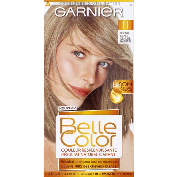 Coloration 11 blond clair cendré naturel - Belle Color
