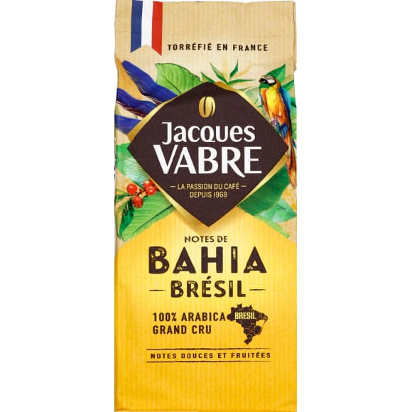 Café moulu notes de Bahia Brésil, doux & fruité, 100% pur arabica