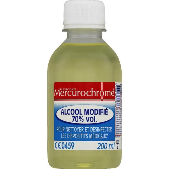 MERCUROCHROME Alcool modifié à 70% 200ml pas cher 