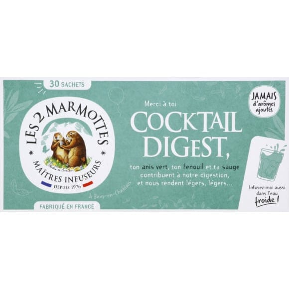 Les 2 Marmottes sachets Infusion Cocktail Digest 55g - thé en