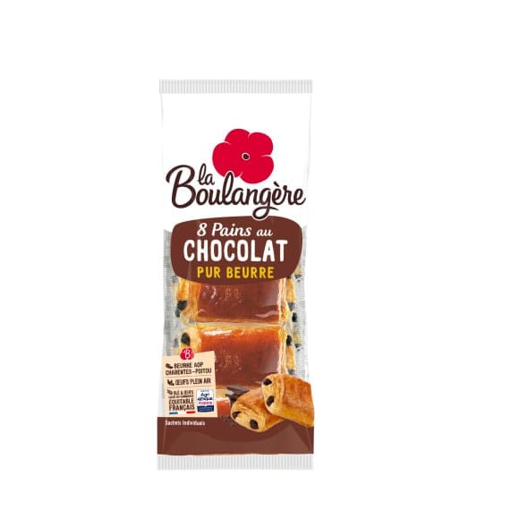 Pains au chocolat X16 - Nouvel emballage carton - La Boulangère