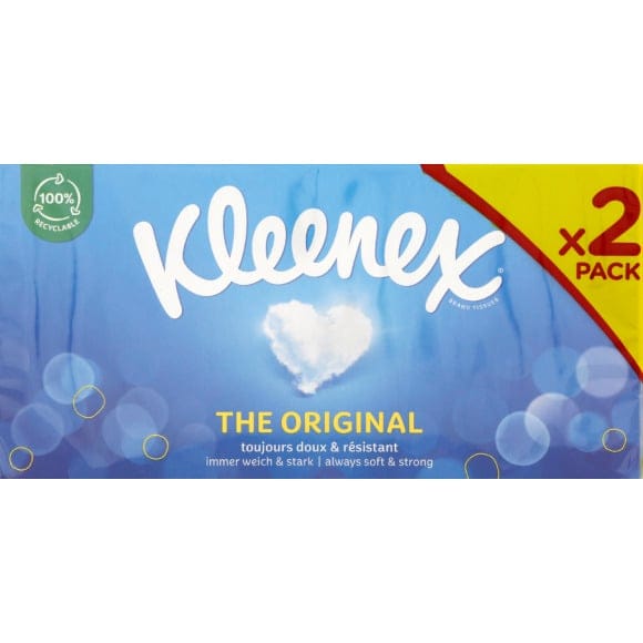Kleenex Kleenex Boîte de mouchoirs original doux résistant 2x75 mouchoirs 