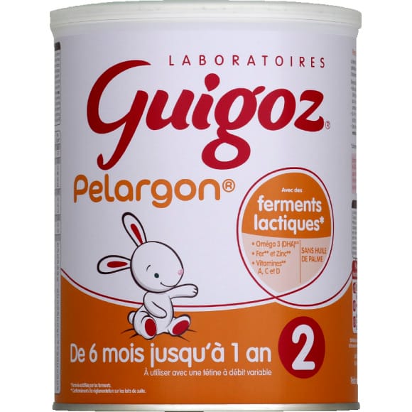 NESTLE Guigoz pelargon 2 lait infantile 2ème âge 780g 