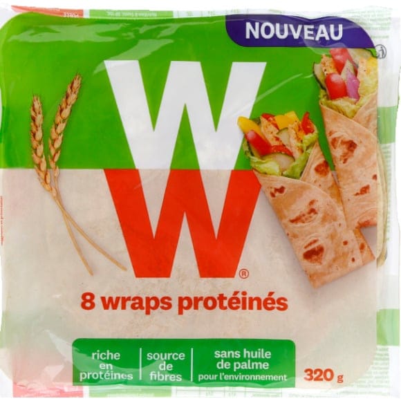 Wraps protéinés Weight Watchers, 8 wraps   - Shopping et  Courses en ligne, livrés à domicile ou au bureau, 7j/7 à la Réunion