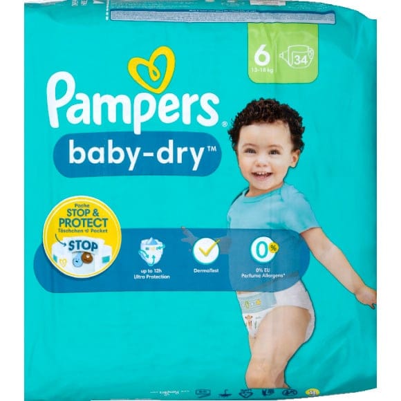 Couches/culottes Baby Dry pants T6 / 13-18 kg, Pampers (x 32) // OBSOLETE