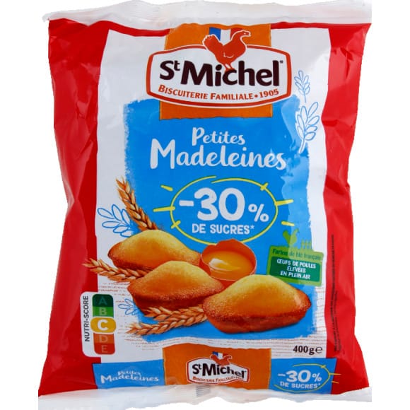 St Michel Stm madeleine -30% sucre 400g 