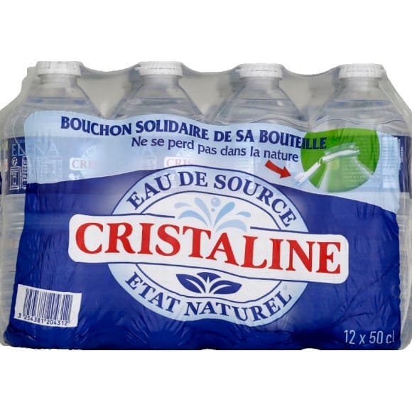 24 Bouteilles d'Eau de Source Cristaline 24 x 50 CL