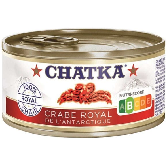 chatka - Crabe Royal, 40% Minimum de Pattes - La boîte de 240g - (pour la  quantité Plus Que 1 Nous Vous remboursons Le Port supplémentaire)