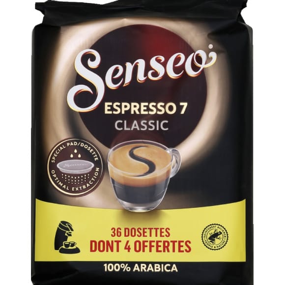 Senseo Dosette de Café Classic/Classique, Saveur Intense et Corsé, Café  pour Machine à Café à Capsules, 36 Dosettes