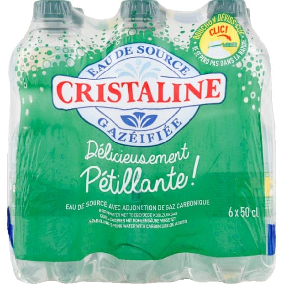 Pack de 6 Bouteilles d'eau 1.5 L - CRISTALINE