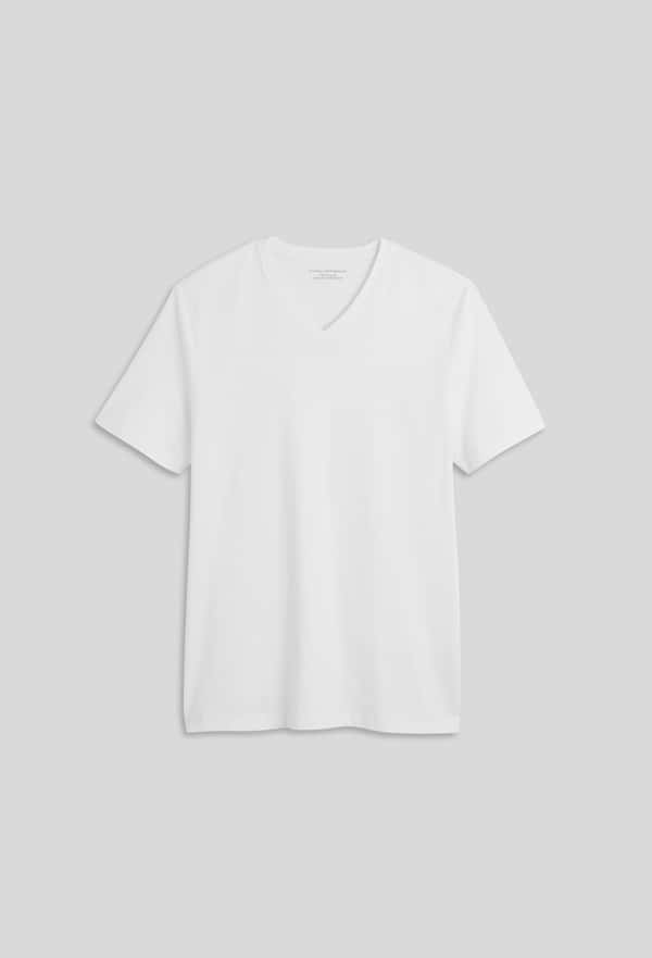 third-row-image de T-shirt col V en coton BIO