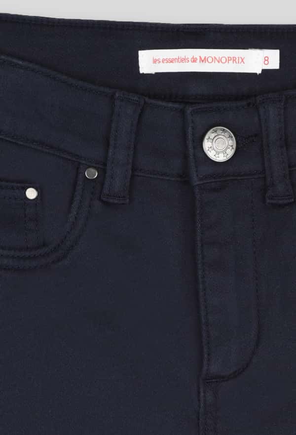 third-row-image de Pantalon slim maille en coton BIO