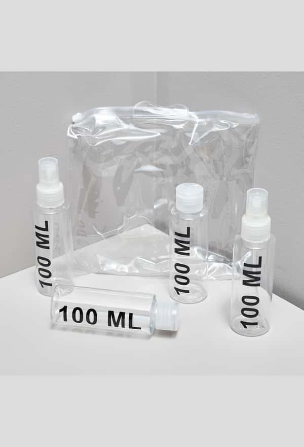 first-row-image de Set de contenants, 2 spray et 2 bouteilles, capacité de 100ml par contenant