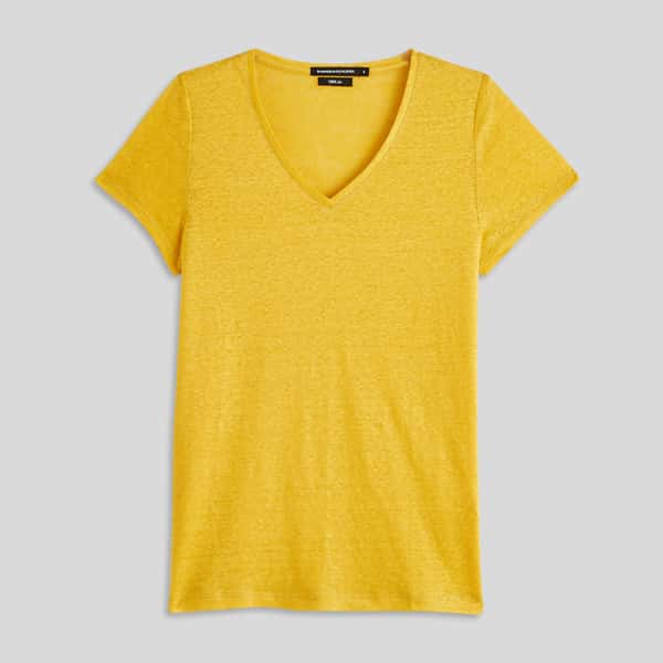 third-row-image de T-shirt col V en lin