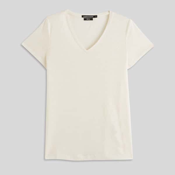 third-row-image de T-shirt col V en lin
