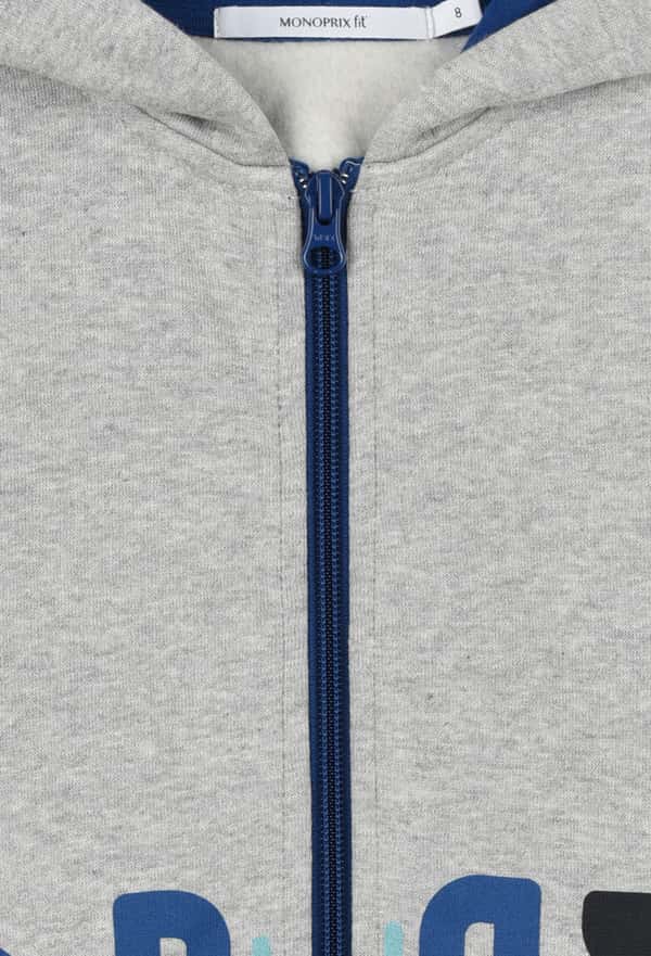 third-row-image de Sweat à capuche zip en coton BIO