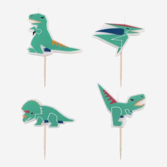 first-row-image de Lot de 4 bougies dinosaures