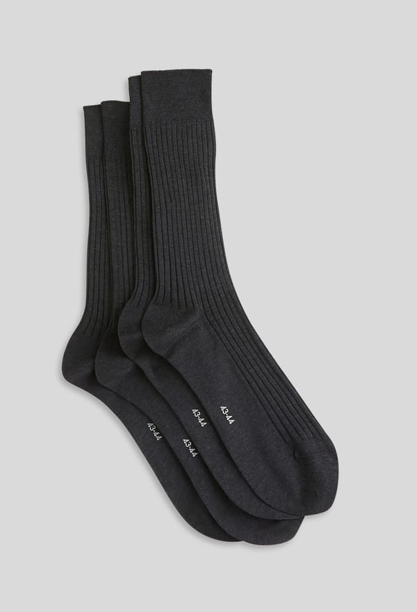 second-row-image de Lot de 2 paires de chaussettes en fil d écosse pur coton