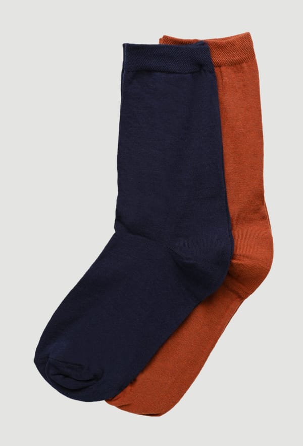 second-row-image de Lot x2 Mi-chaussettes en jersey, bordeaux