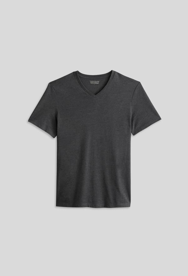 third-row-image de T-shirt col V manches courtes contenant du coton BIO