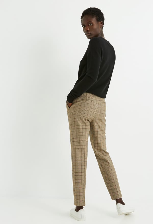last-odd-image de Pantalon plissé à carreaux