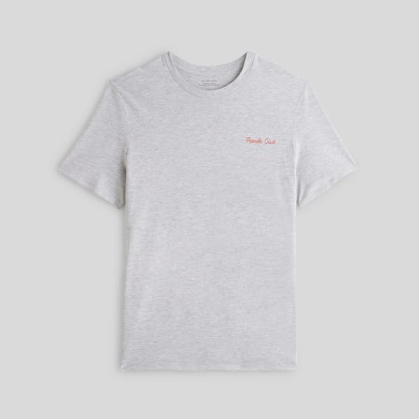 third-row-image de T-shirt col brodé en coton BIO