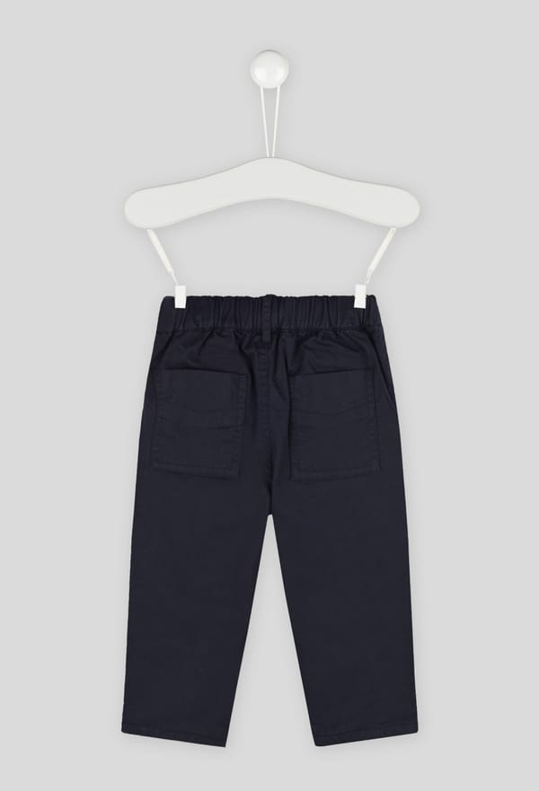 last-odd-image de Pantalon uni en twill doublé taille élastique, garçon, OEKO-TEX