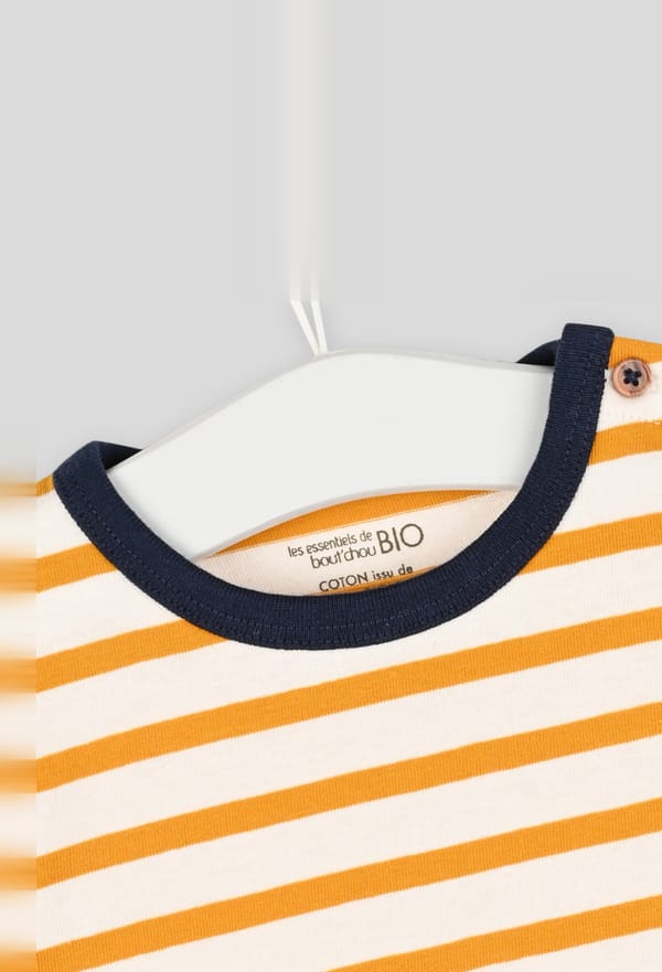 third-row-image de T.shirt manches longues marinière bicolore en coton BIO, Oeko-Tex