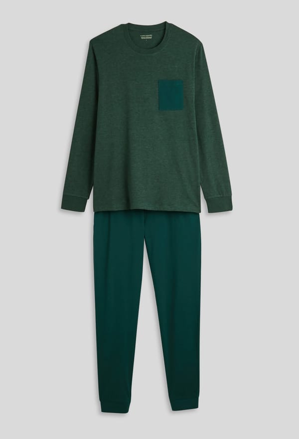 third-row-image de Pyjama manches longues et pantalon en jersey de coton, Bio