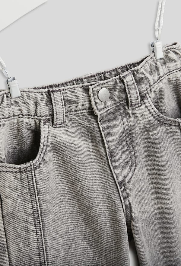 third-row-image de Pantalon en denim en coton, Oeko-Tex