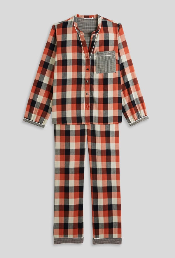 third-row-image de Pyjama à carreaux vichy en coton double face, Oeko-Tex