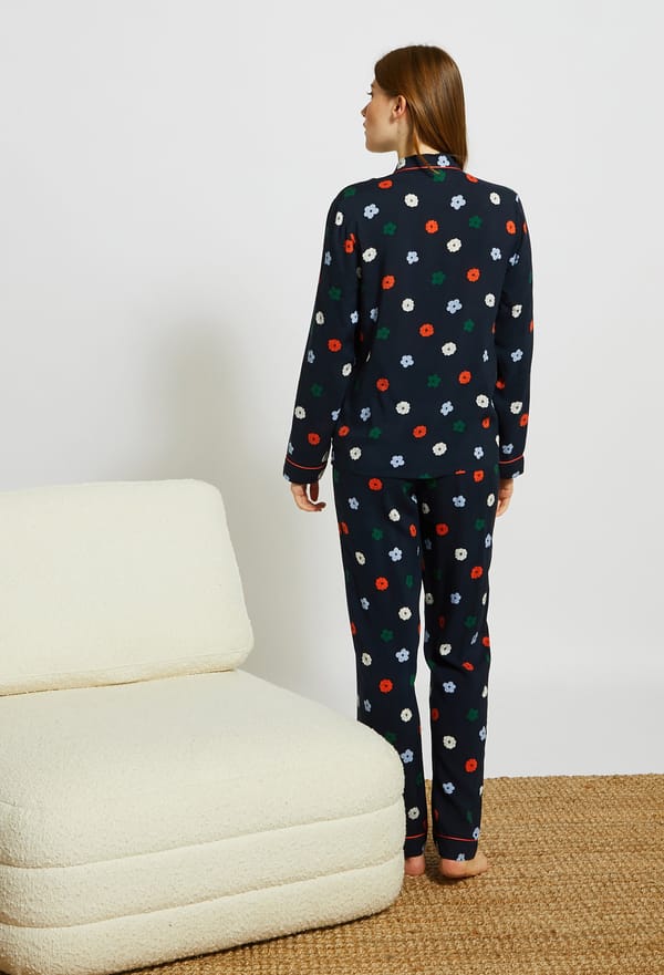 last-odd-image de Pyjama col tailleur en viscose Ecovero