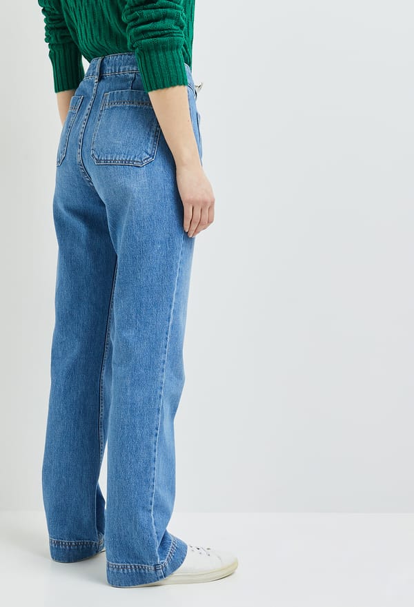last-odd-image de Jean flare poches plaquées