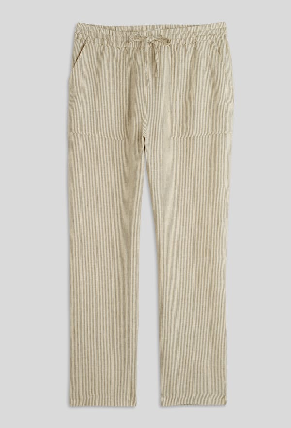 third-row-image de Pantalon taille élastiquée en lin, certifié European Flax
